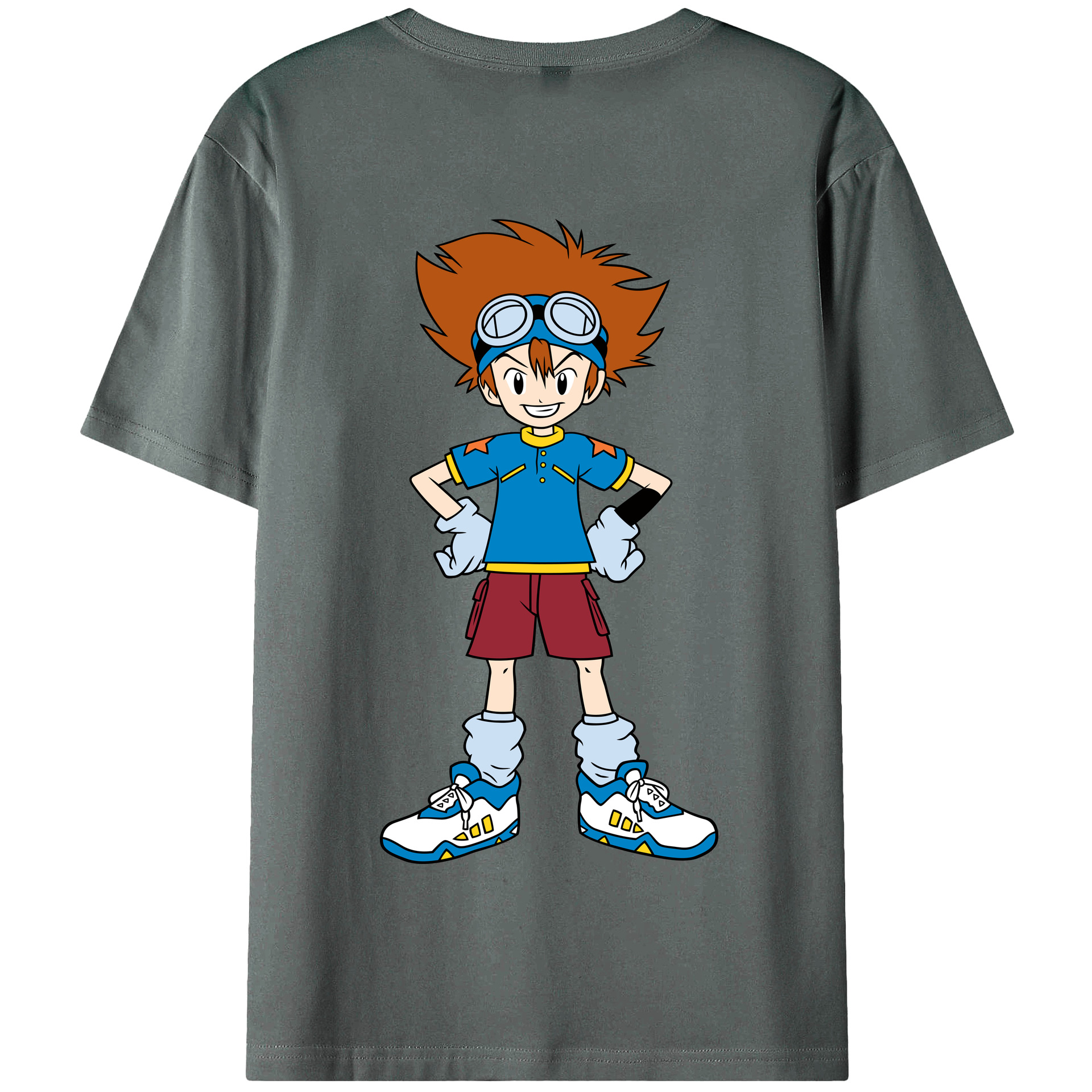 （画像用） Digimon デジタルモンスター/デジモン 綿100％半袖Tシャツ（背面プリント）
